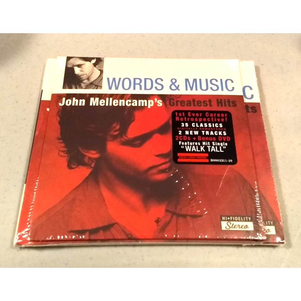 John Mellencamp's Greatest Hits Words & Music 2 CD + DVD Hype Sticker NEW SEALED